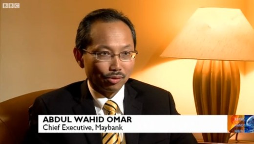 Dato' Sri Abdul Wahid Omar, President & CEO of Maybank, was interviewed on BBC on 2 December 2011